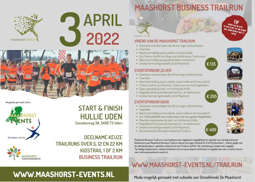 Maashorst Trailrun • BusinessFlyer 2022